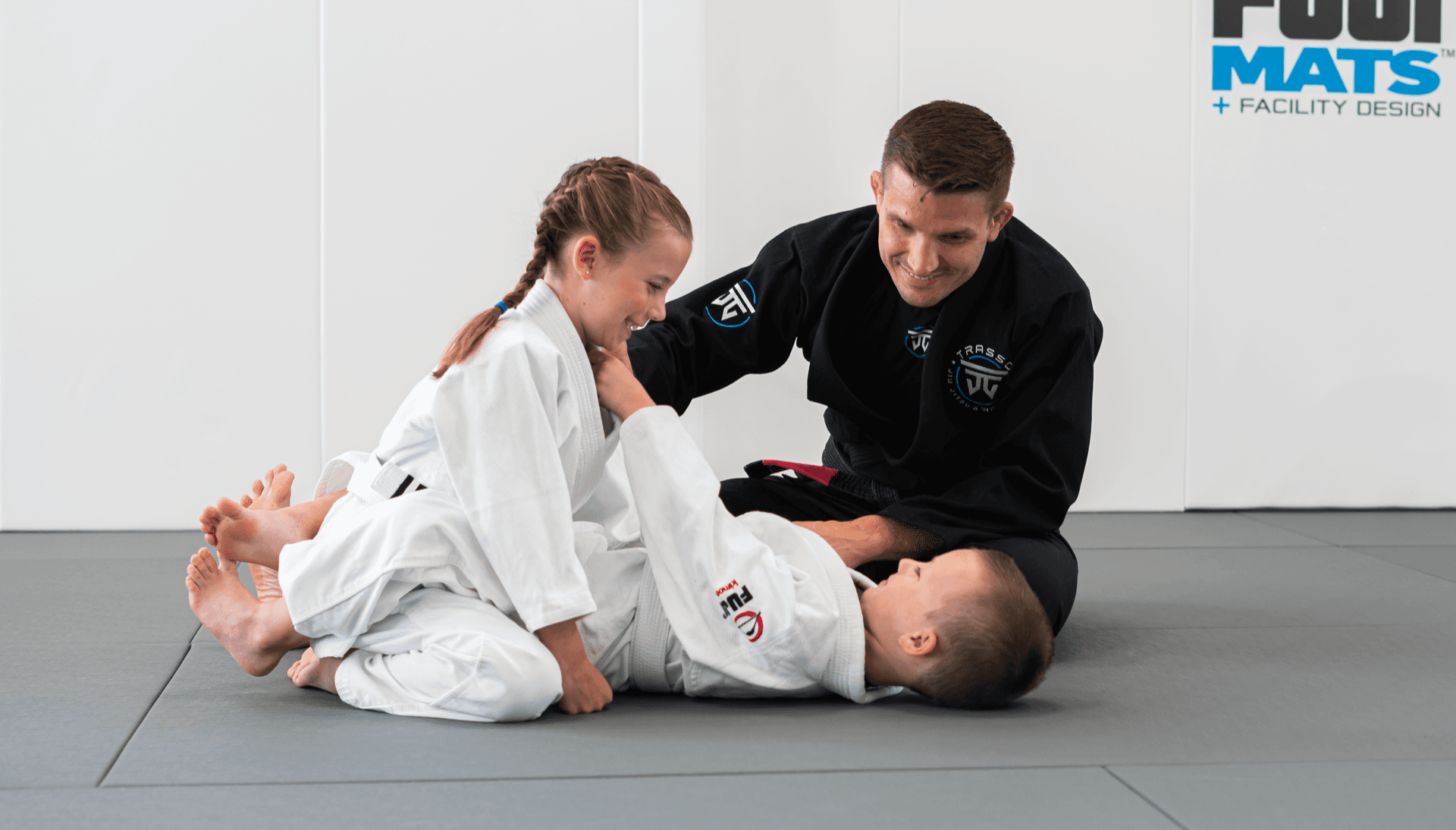 Kids Jiu Jitsu class at Trasso JJW